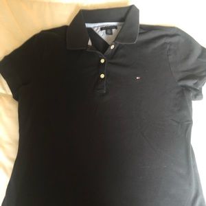 Tommy Hilfiger collar shirt. Navy. Large.